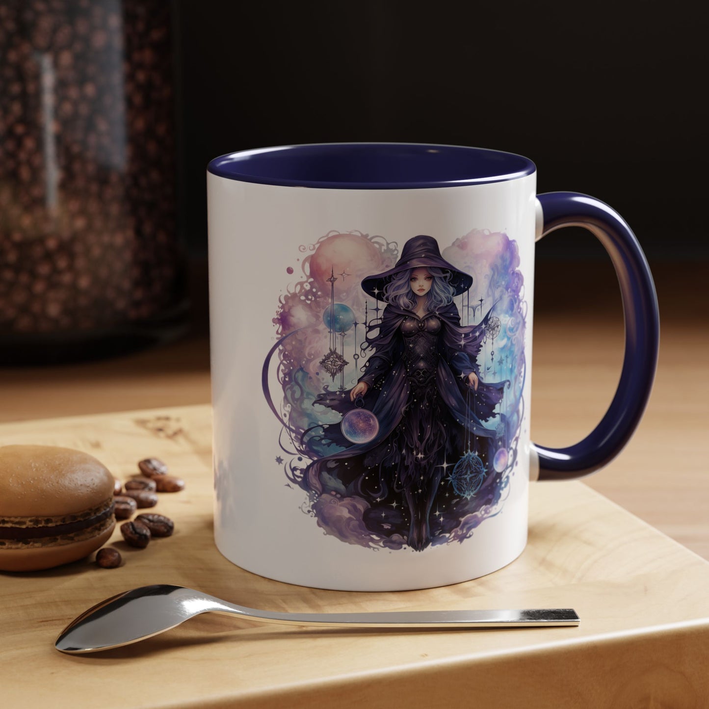 Mystical Witch Coffee Mug | Enchanting Beverage Cup | Moon Phase Gift for Witch Lovers, Halloween Décor, Unique Present
