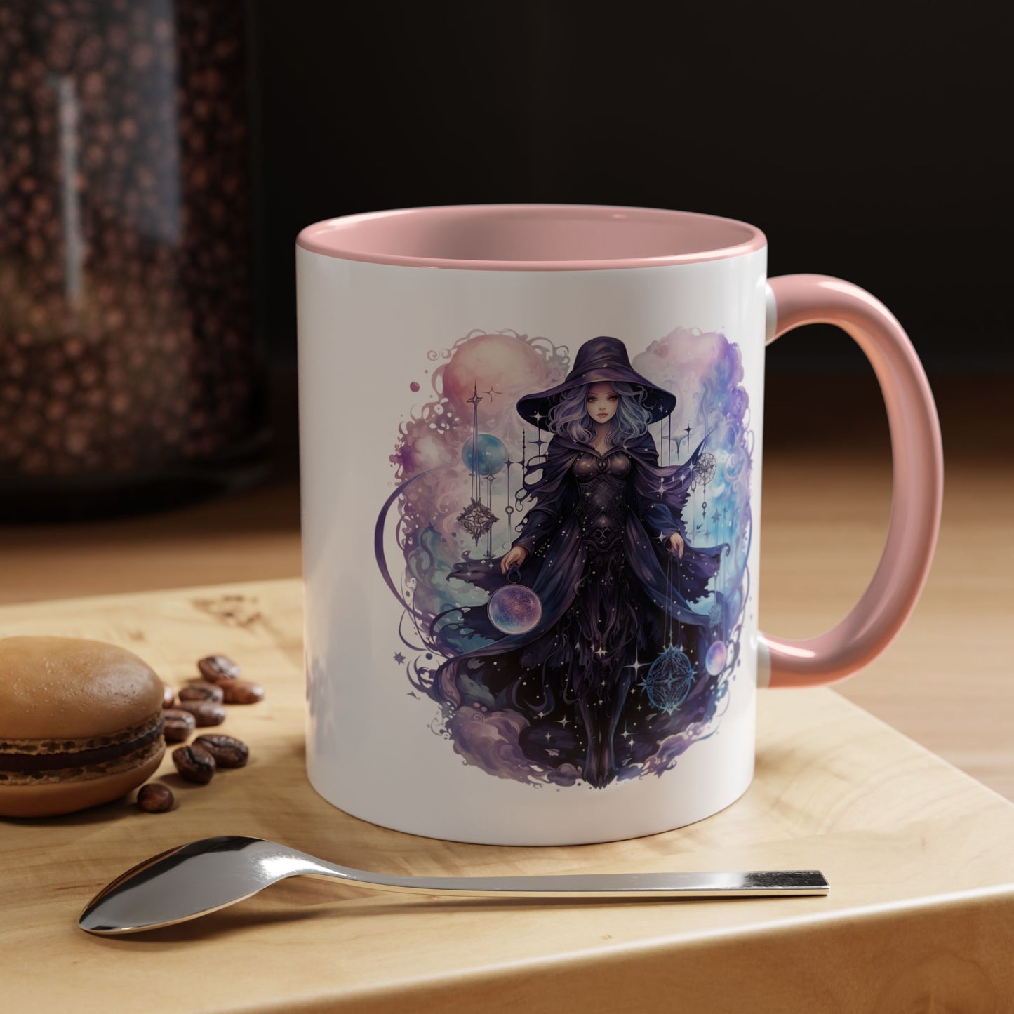 Mystical Witch Coffee Mug | Enchanting Beverage Cup | Moon Phase Gift for Witch Lovers, Halloween Décor, Unique Present