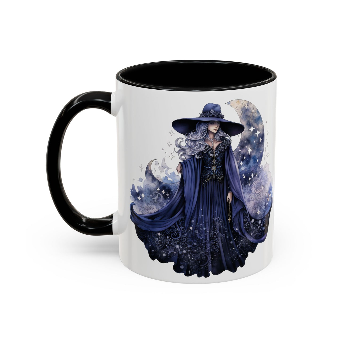 Mystical Sorceress Coffee Mug, Celestial Mug, Witch Coffee Cup, Astrology Drinkware, Enchanted Gift, Moon Phase Mug