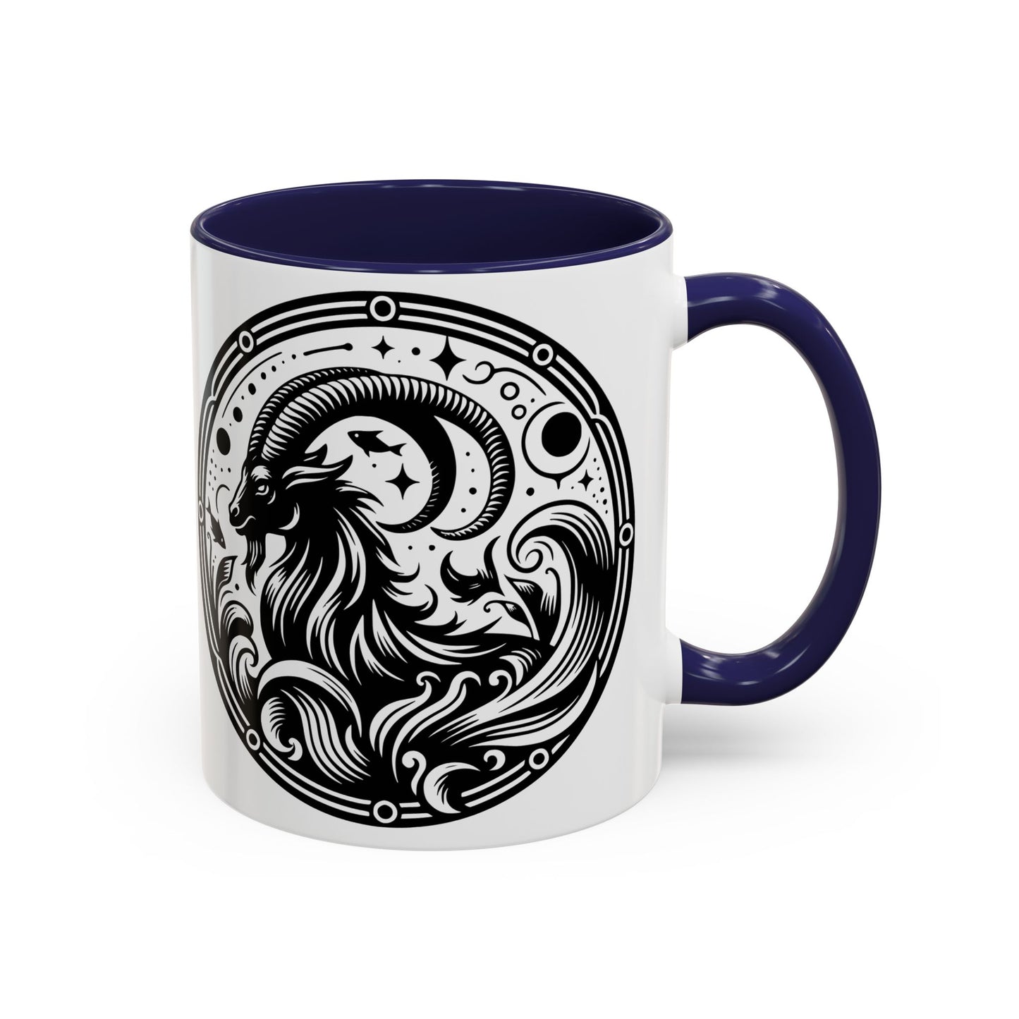 Astrological Black and White Accent Coffee Mug - Zodiac Sign, Horoscope Gift, Astrology Lovers, Unique Kitchen Decor, Cosmic Drinkware