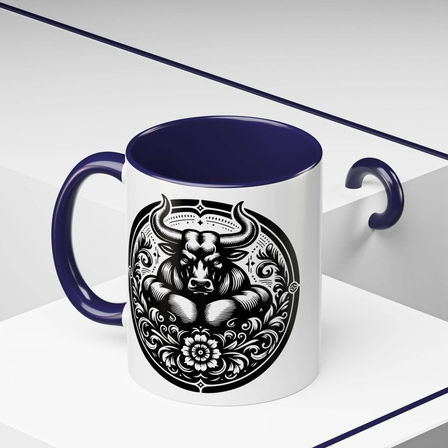 Bull-Themed Accent Coffee Mug for Animal Lovers, Unique Gift for Birthdays, Farmhouse Decor, Coffee Lover's Mug, 11oz and 15oz Options