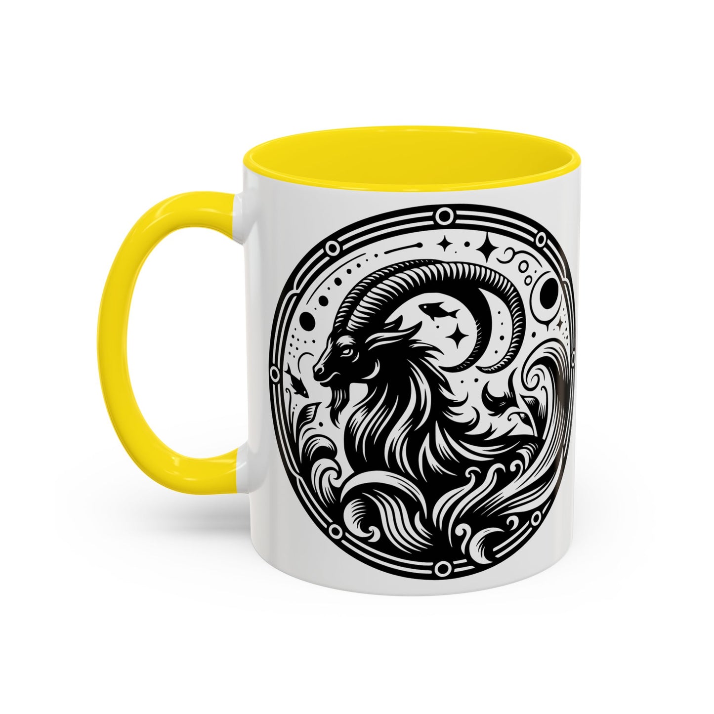 Astrological Black and White Accent Coffee Mug - Zodiac Sign, Horoscope Gift, Astrology Lovers, Unique Kitchen Decor, Cosmic Drinkware