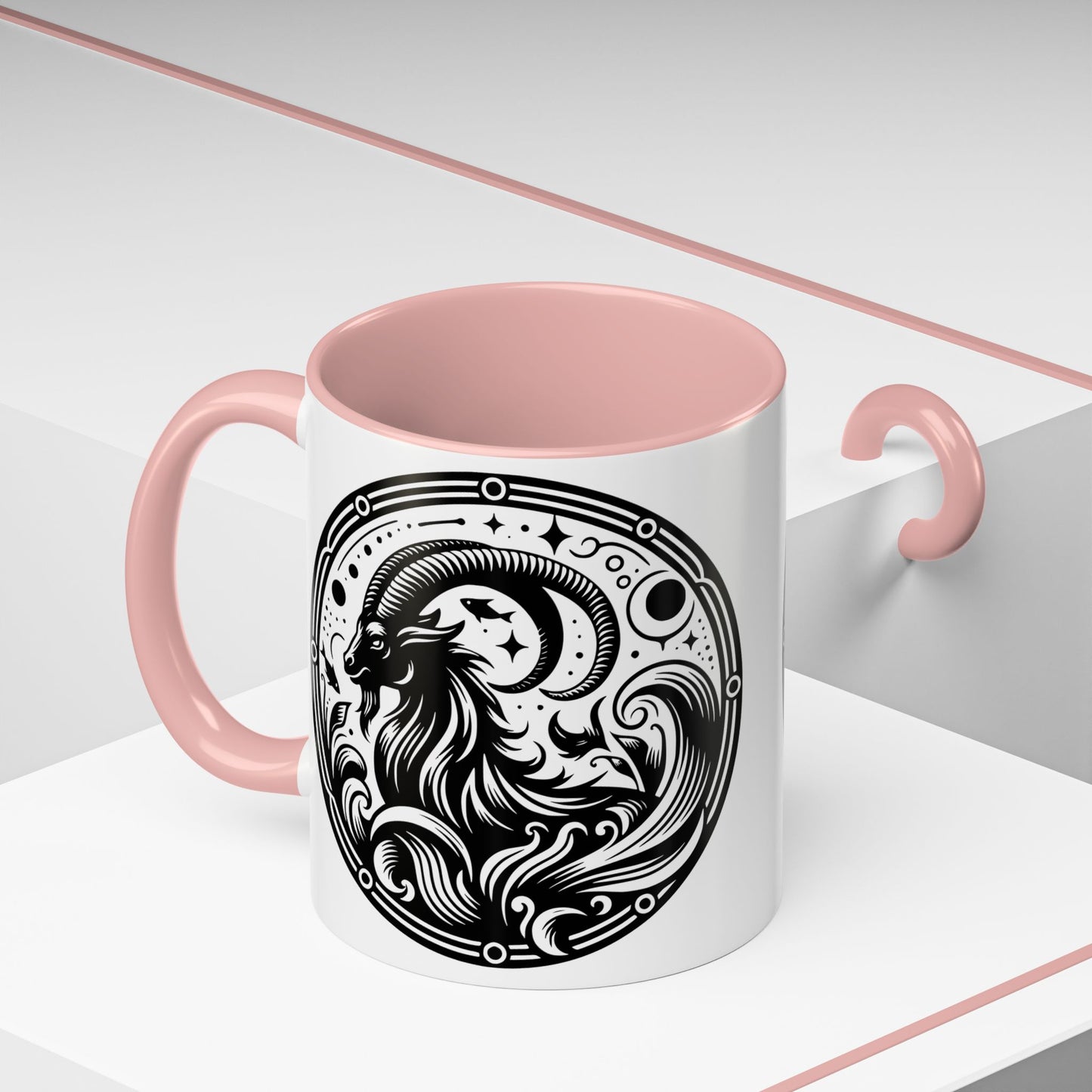 Astrological Black and White Accent Coffee Mug - Zodiac Sign, Horoscope Gift, Astrology Lovers, Unique Kitchen Decor, Cosmic Drinkware