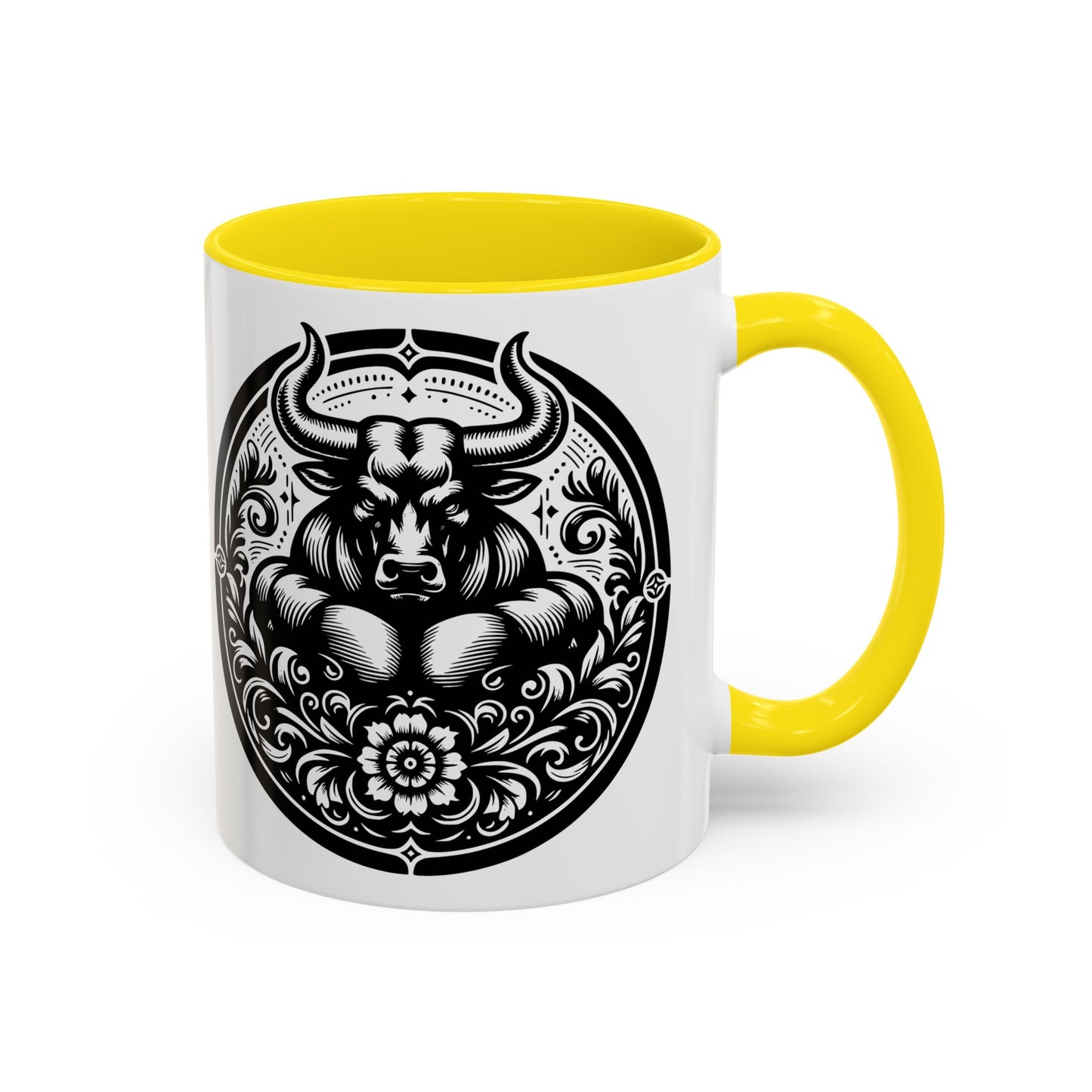 Bull-Themed Accent Coffee Mug for Animal Lovers, Unique Gift for Birthdays, Farmhouse Decor, Coffee Lover's Mug, 11oz and 15oz Options