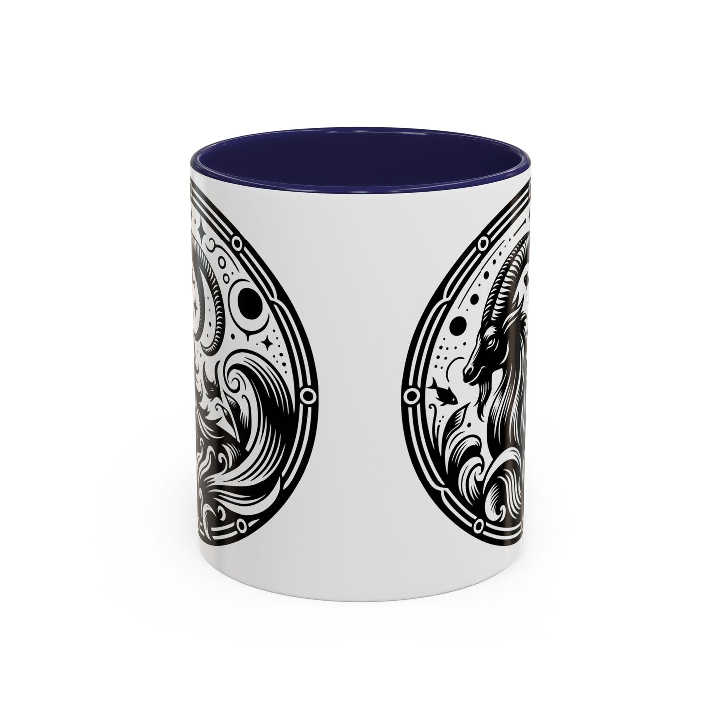 Astrological Black and White Accent Coffee Mug - Zodiac Sign, Horoscope Gift, Astrology Lovers, Unique Kitchen Decor, Cosmic Drinkware