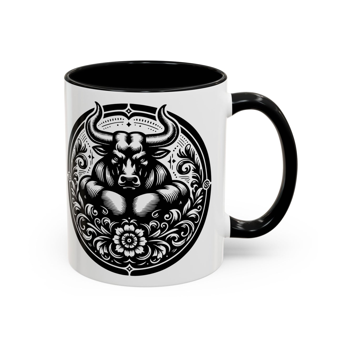 Bull-Themed Accent Coffee Mug for Animal Lovers, Unique Gift for Birthdays, Farmhouse Decor, Coffee Lover's Mug, 11oz and 15oz Options