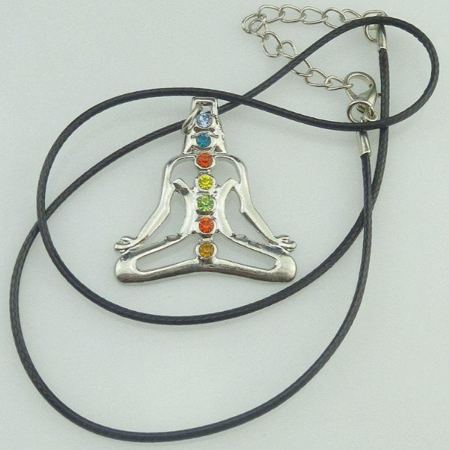 Yoga méditation Bouddha statue collier