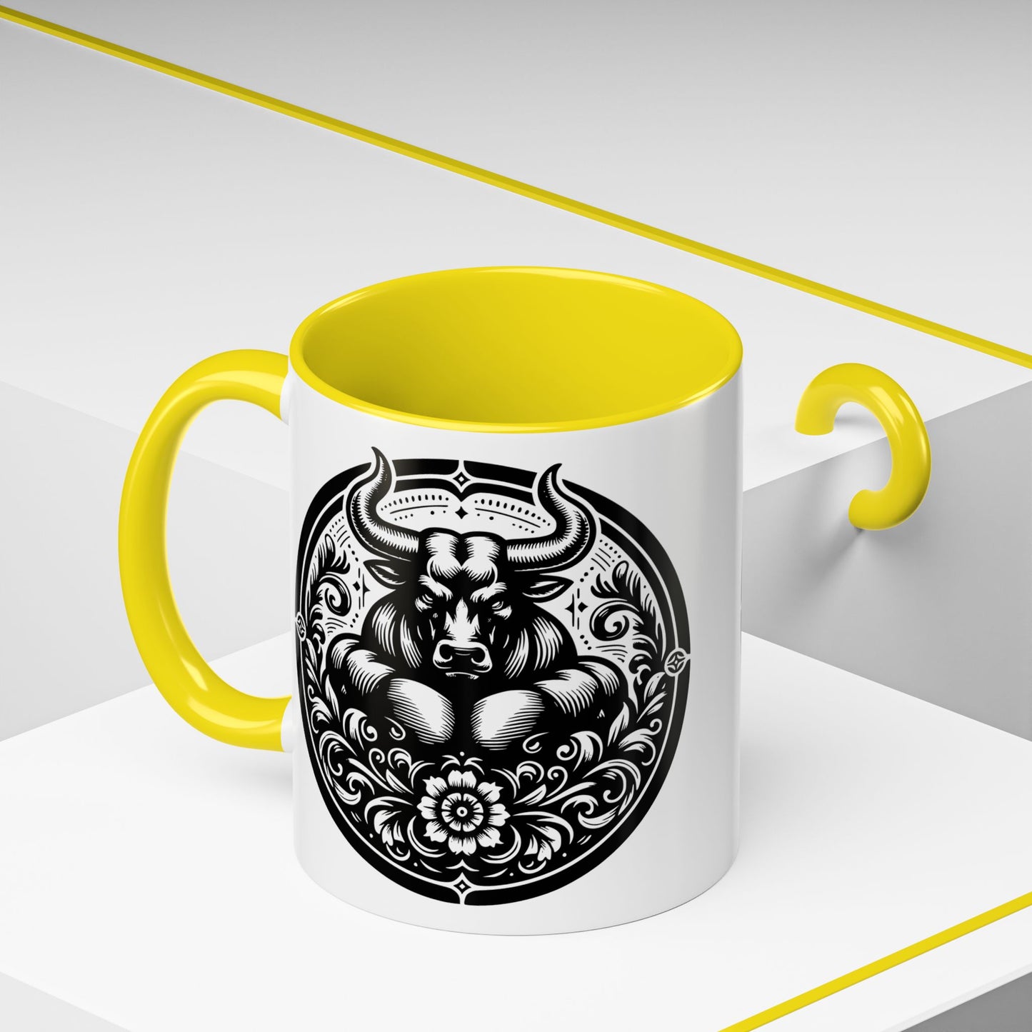 Bull-Themed Accent Coffee Mug for Animal Lovers, Unique Gift for Birthdays, Farmhouse Decor, Coffee Lover's Mug, 11oz and 15oz Options
