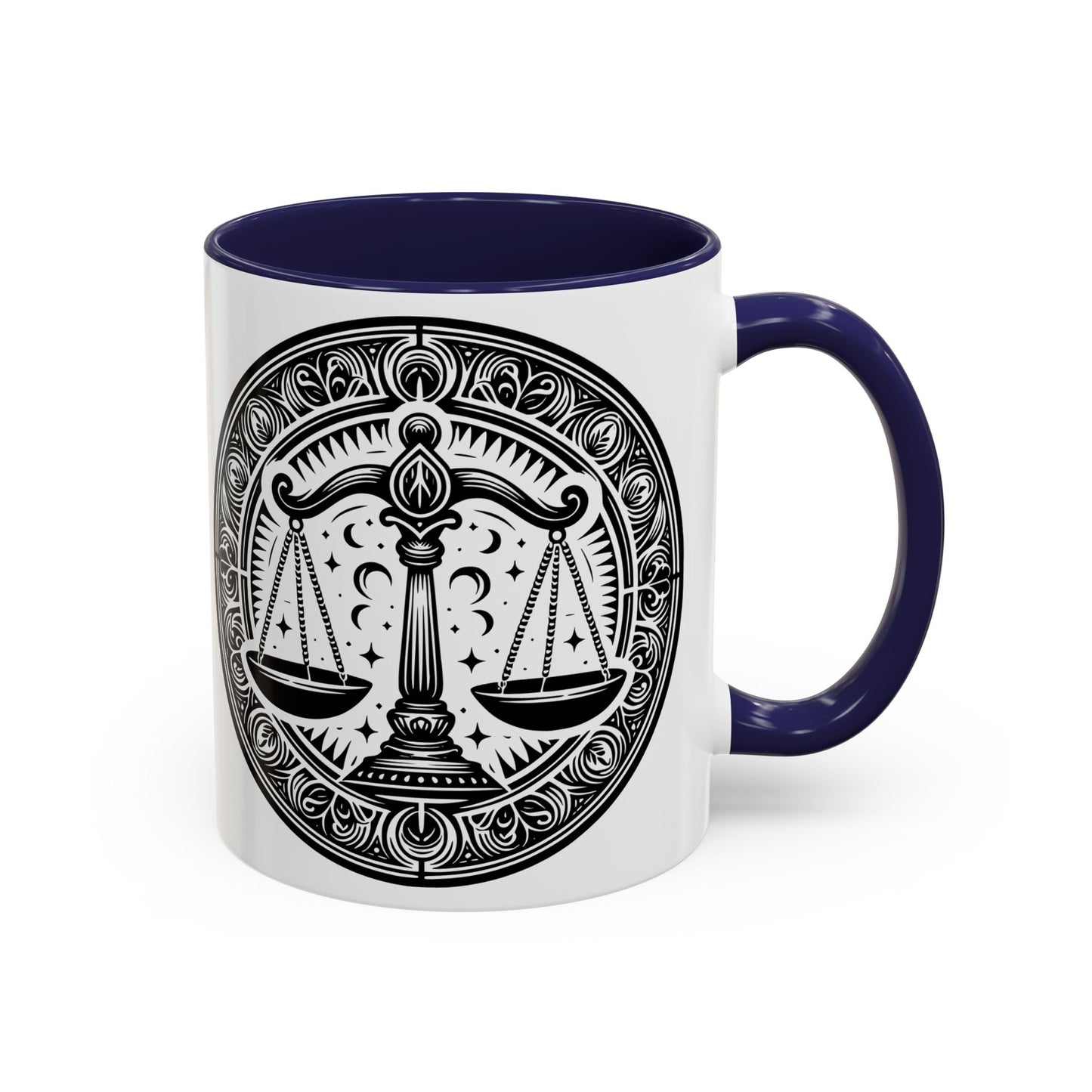 Justice Scale Accent Coffee Mug - Perfect Gift for Lawyers, Graduations, Law School, Legal Professionals, Motivational Decor