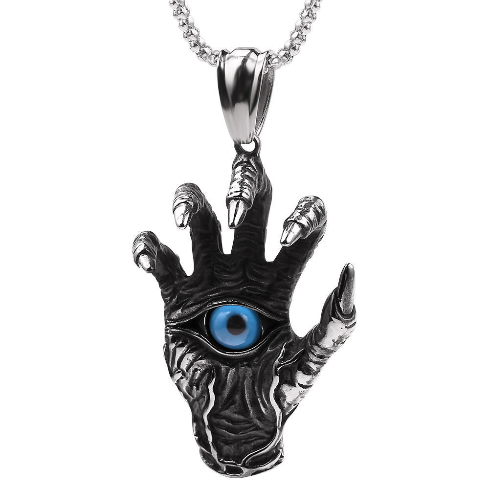 Punk Demon Eye Pendant Necklace