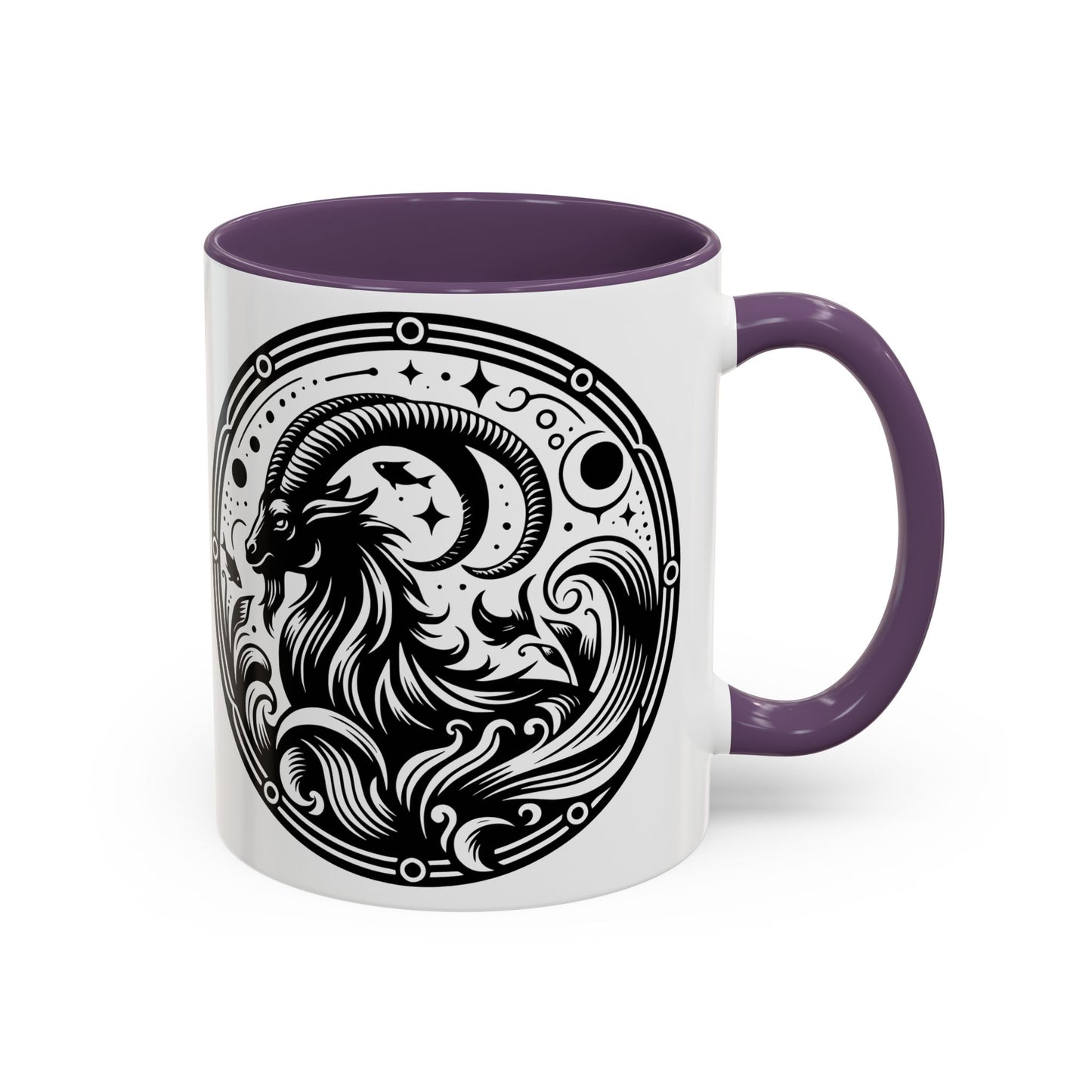 Astrological Black and White Accent Coffee Mug - Zodiac Sign, Horoscope Gift, Astrology Lovers, Unique Kitchen Decor, Cosmic Drinkware