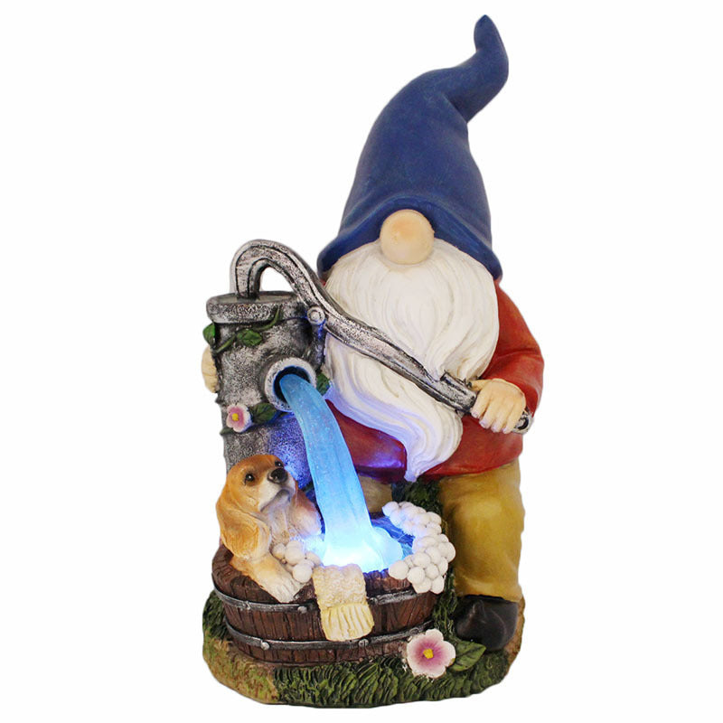 Ornement solaire de Statue d'elfe en plein air
