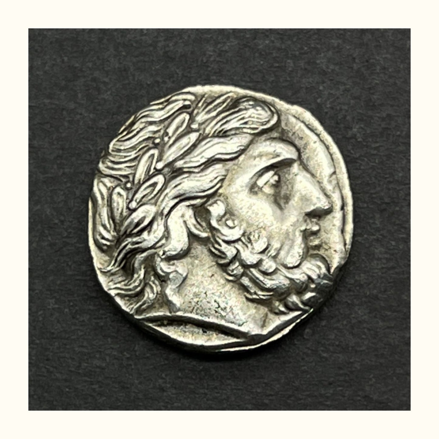 Retro Greek Silver Coin Zeus Sagittarius Guardian Goddess Necklace