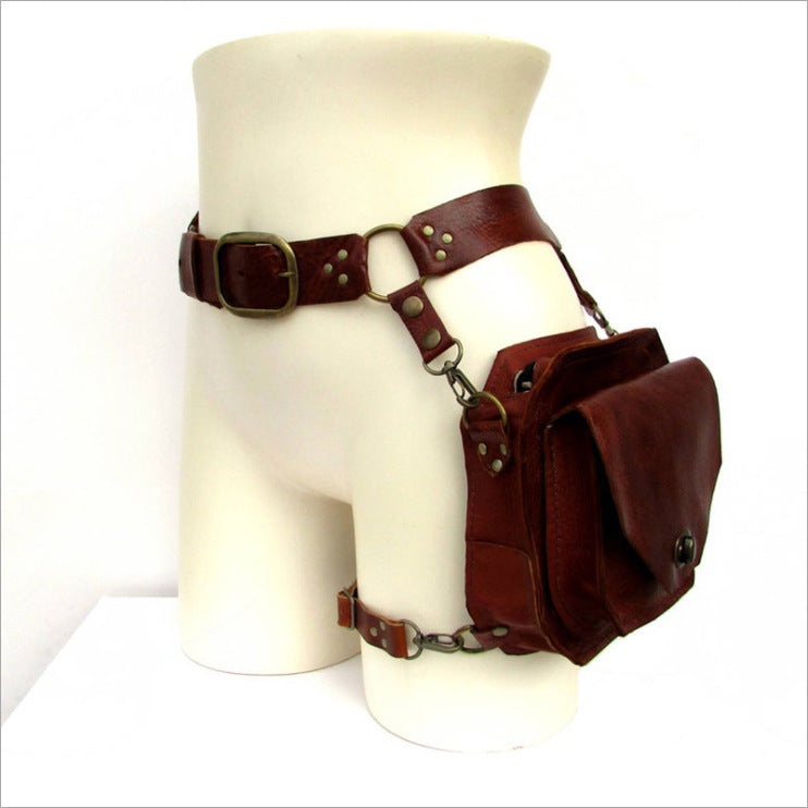 Medieval Warrior PU Leather Belt Bag