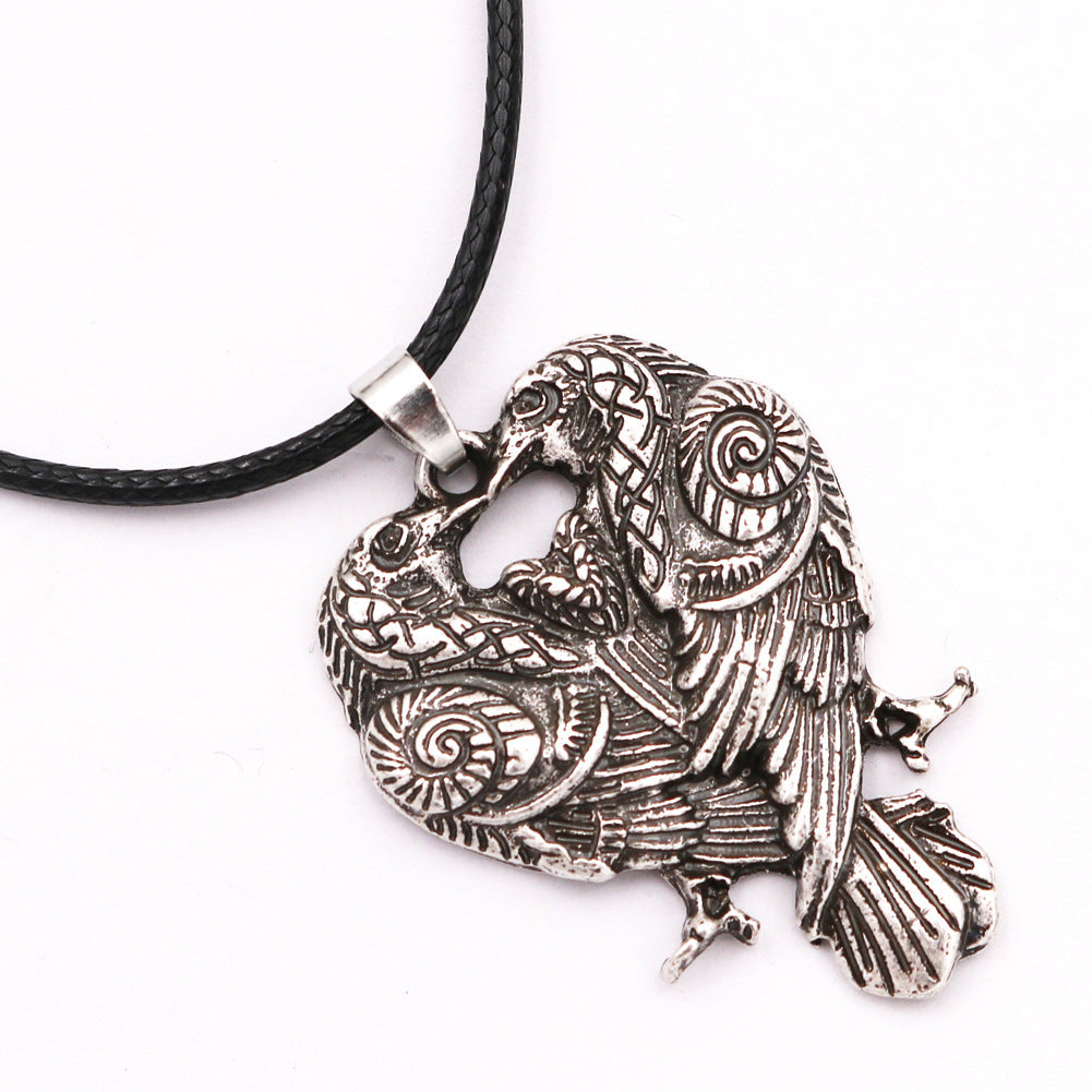 Celtic Raven Necklace Nordic Popular Accessories Nordic Amulet Pendant