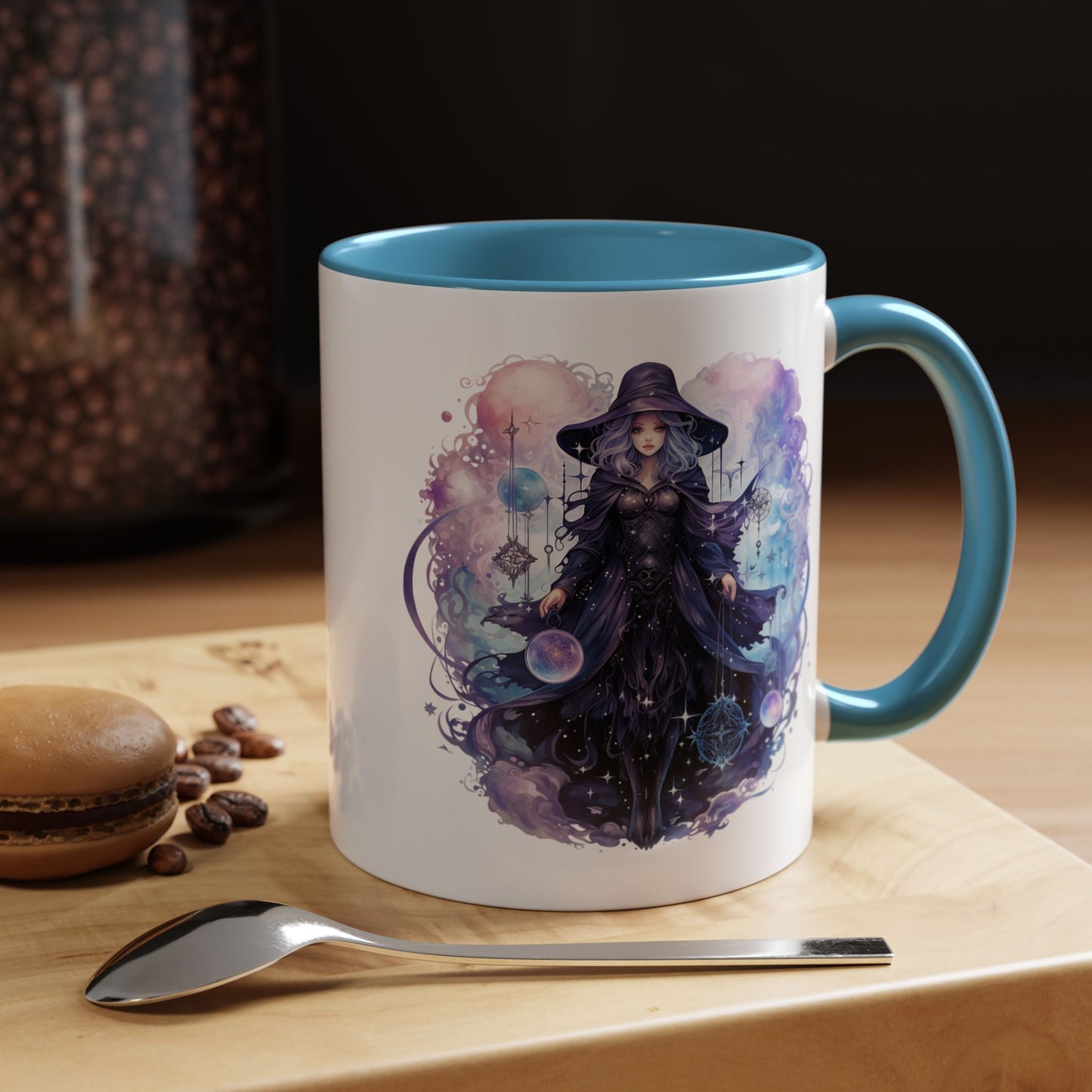Mystical Witch Coffee Mug | Enchanting Beverage Cup | Moon Phase Gift for Witch Lovers, Halloween Décor, Unique Present