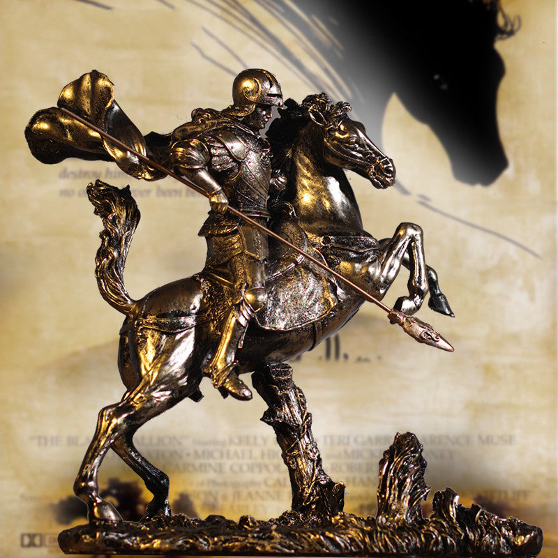 Family Medieval Warrior Armor Sculpture Model
