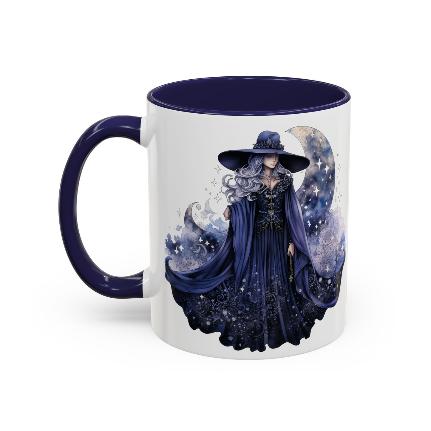 Mystical Sorceress Coffee Mug, Celestial Mug, Witch Coffee Cup, Astrology Drinkware, Enchanted Gift, Moon Phase Mug