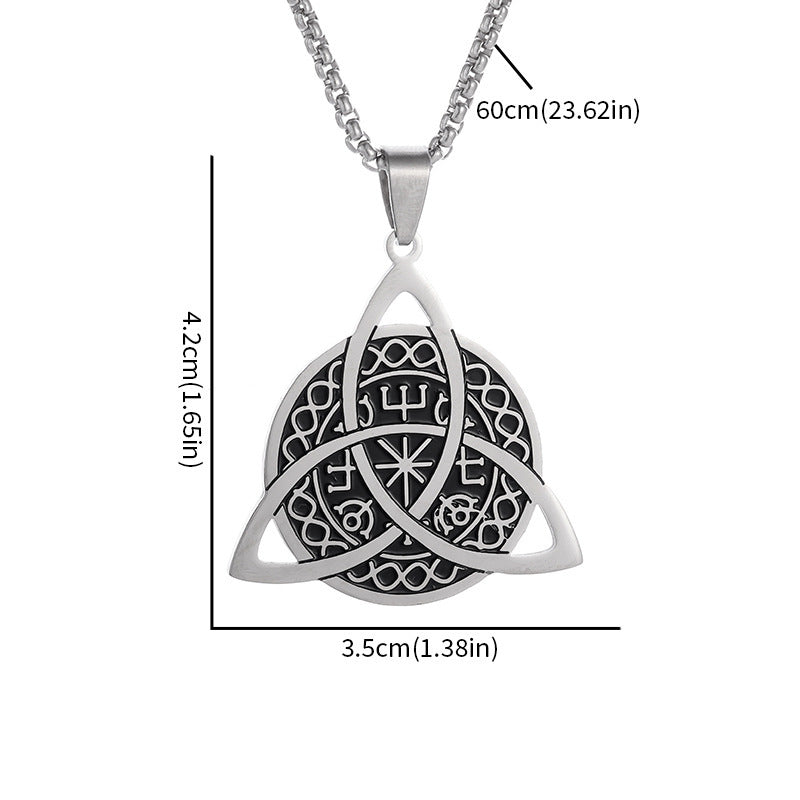 Viking Compass Stainless Steel Necklace For Women
