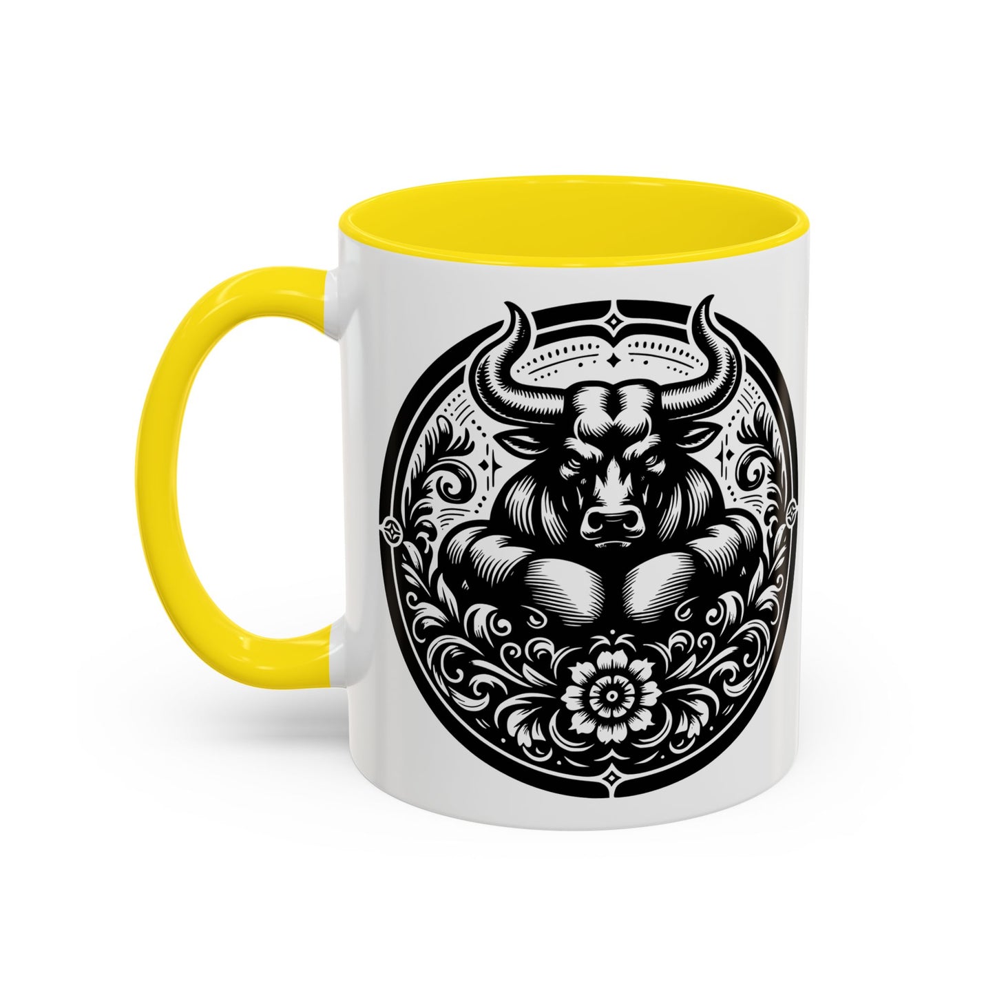 Bull-Themed Accent Coffee Mug for Animal Lovers, Unique Gift for Birthdays, Farmhouse Decor, Coffee Lover's Mug, 11oz and 15oz Options