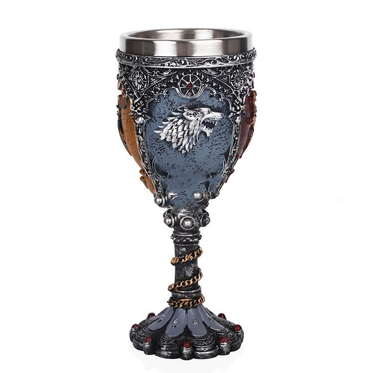 Tasse d'acier inoxydable de résine