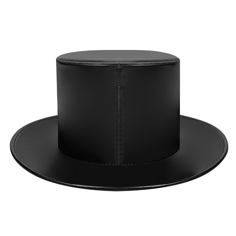 Stage Performance Punk Rivet Flat Top Hat