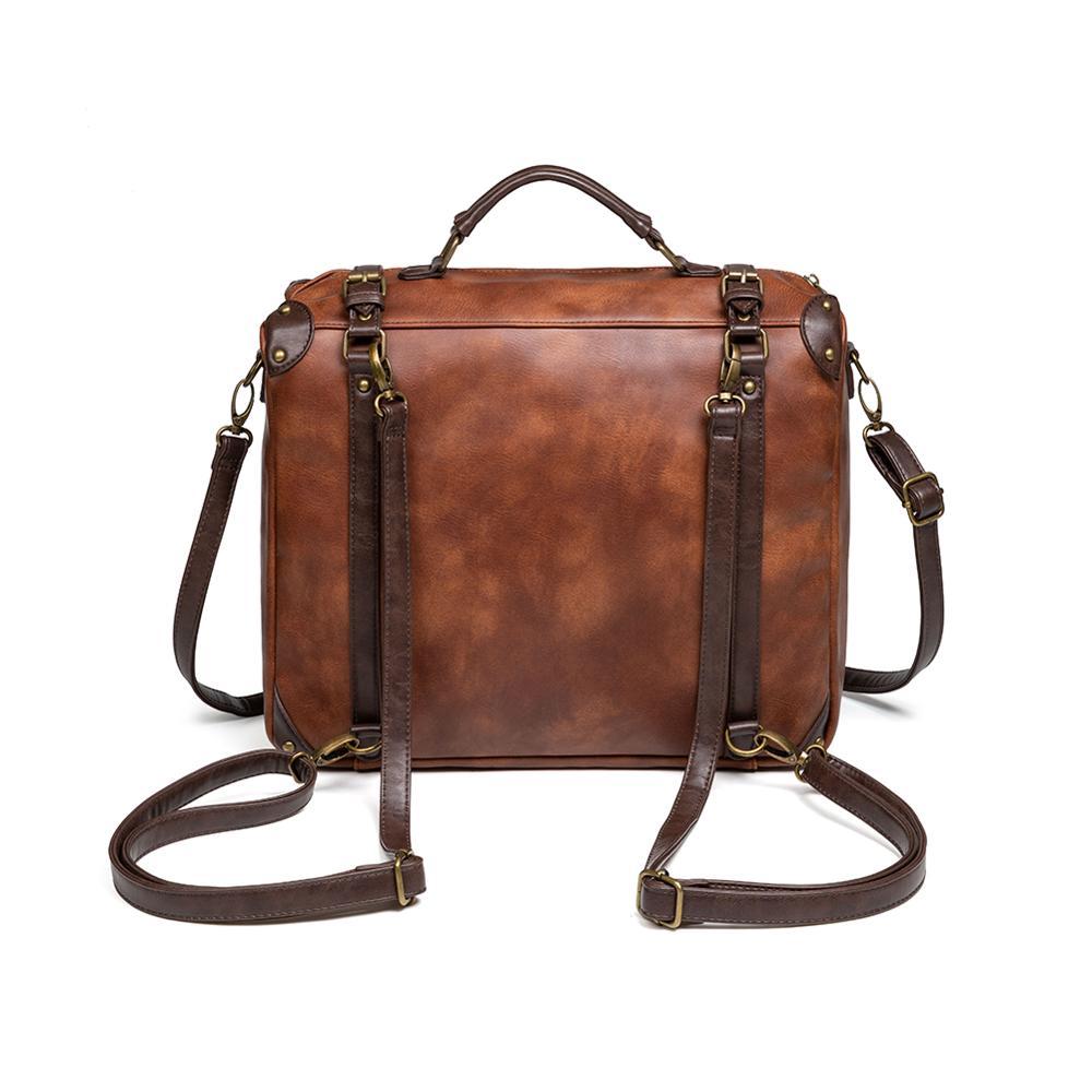 Medieval Retro Style Large-Capacity Contrast Color Bag
