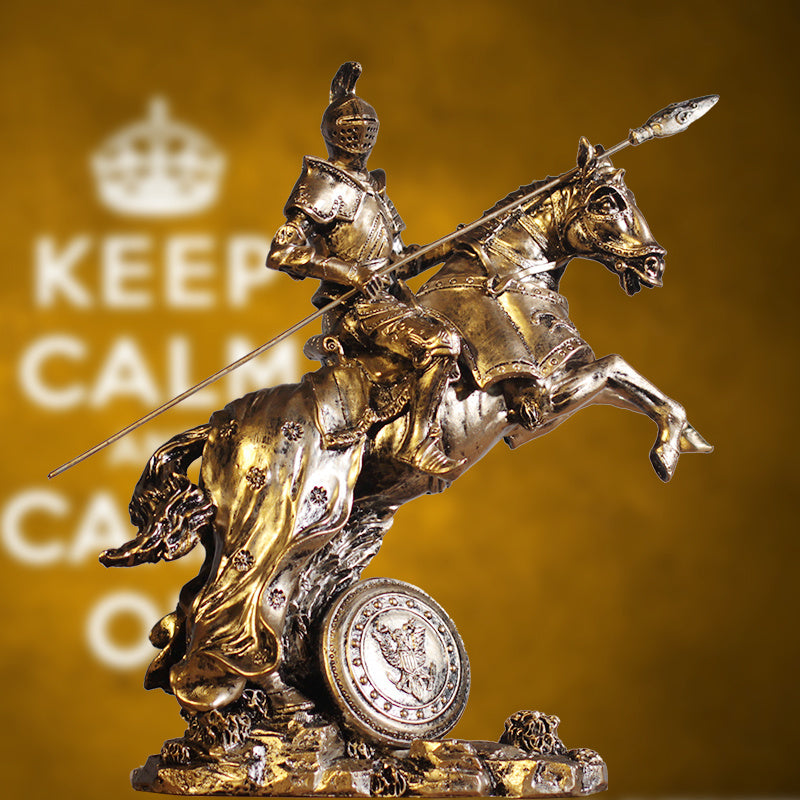 Family Medieval Warrior Armor Sculpture Model