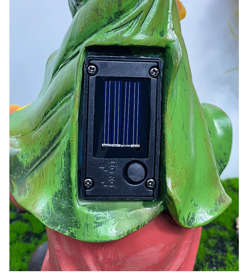 Créatif extérieur Solaire Lampe Décorative Jardin Jardin Artisanat Résine Statue Ornements