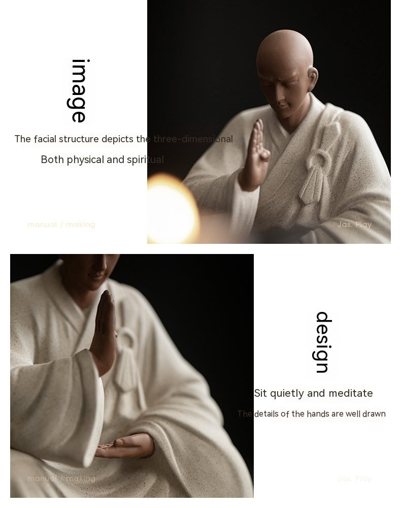 Purple Sand Zen Little Monk Tea Decoration