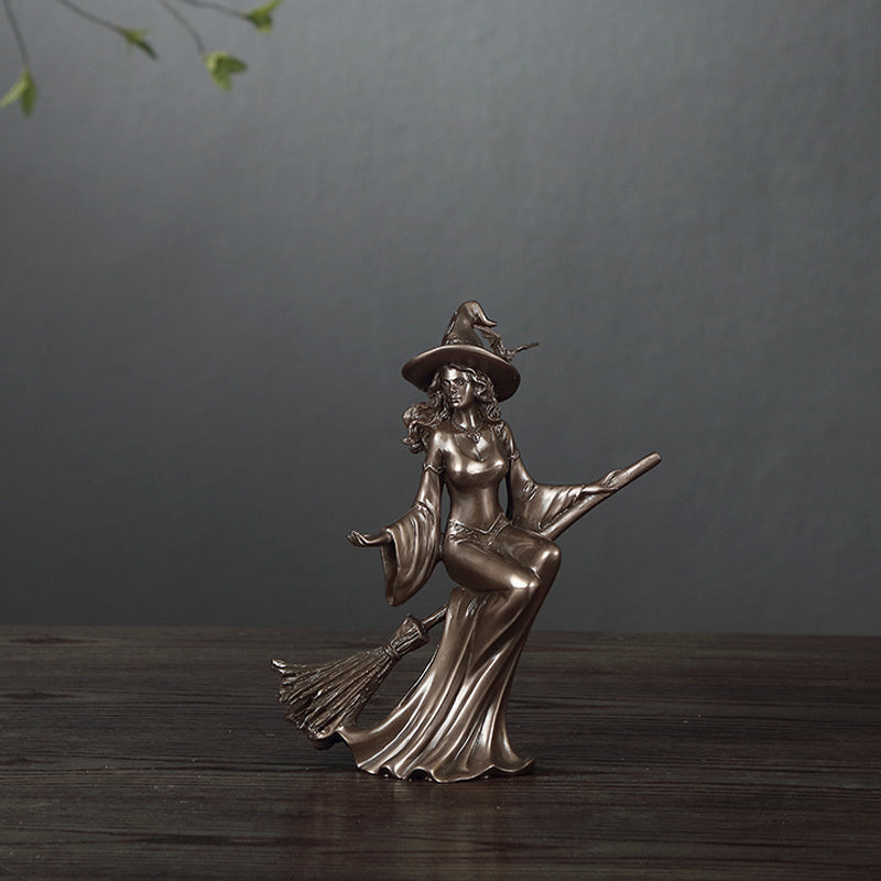 Bronze Sorcière Artisanat Décoration