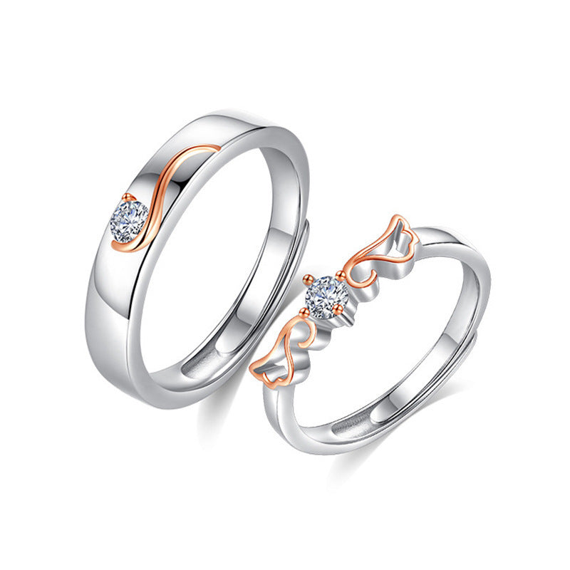 Aile d'ange Couple Anneau