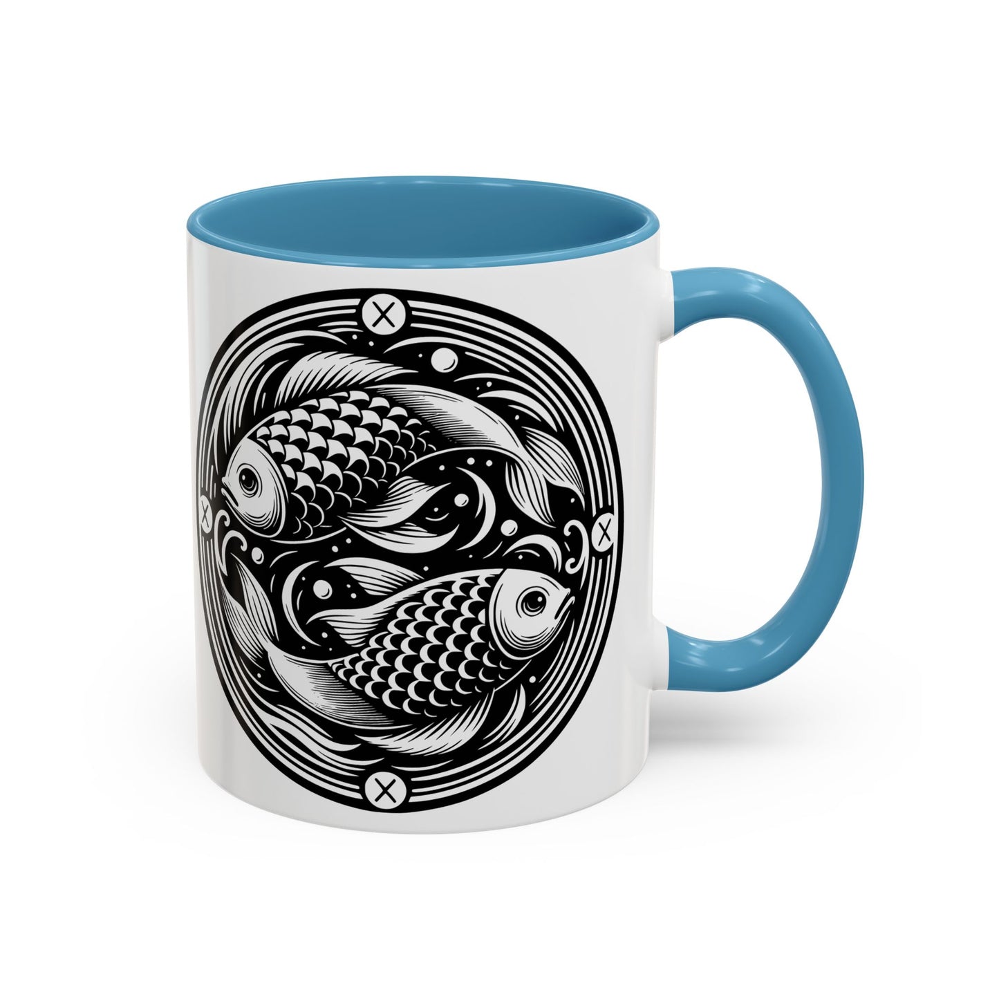 Elegant Koi Fish Accent Coffee Mug - Unique Artwork, Perfect for Tea Lovers, Gift for Him/Her, Home Decor, Birthday Present