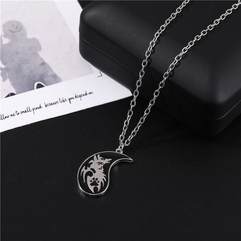 Double Dragon Totem Brothers Necklace Personality