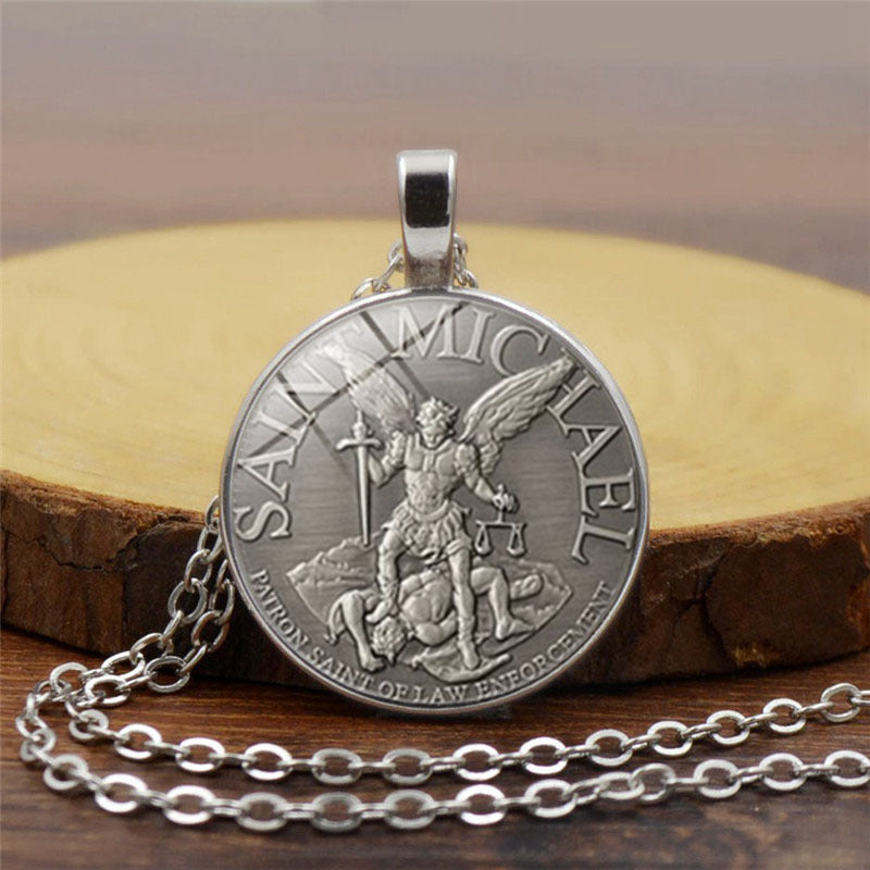 Archangel Michael Time Gem Necklace