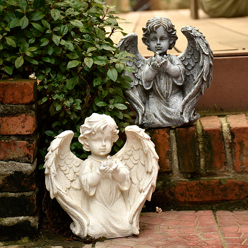 Européenne Style Rétro Blanc Ange Jardin Décoration Maison Salon