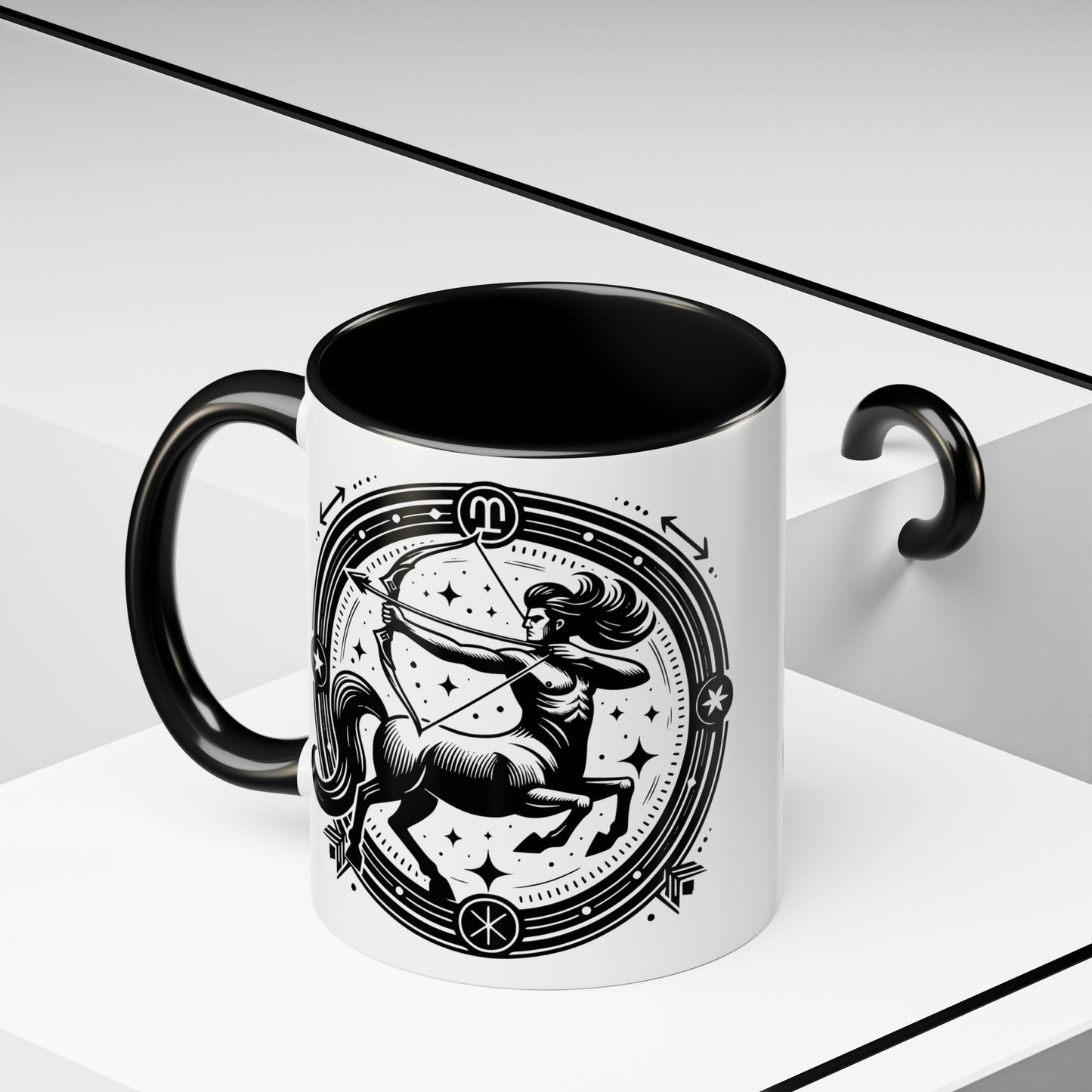 Zodiac Unicorn Coffee Mug, Astrology Gift, Horoscope Cup, Black Accents, Unique Unicorn Mug for Coffee Lovers