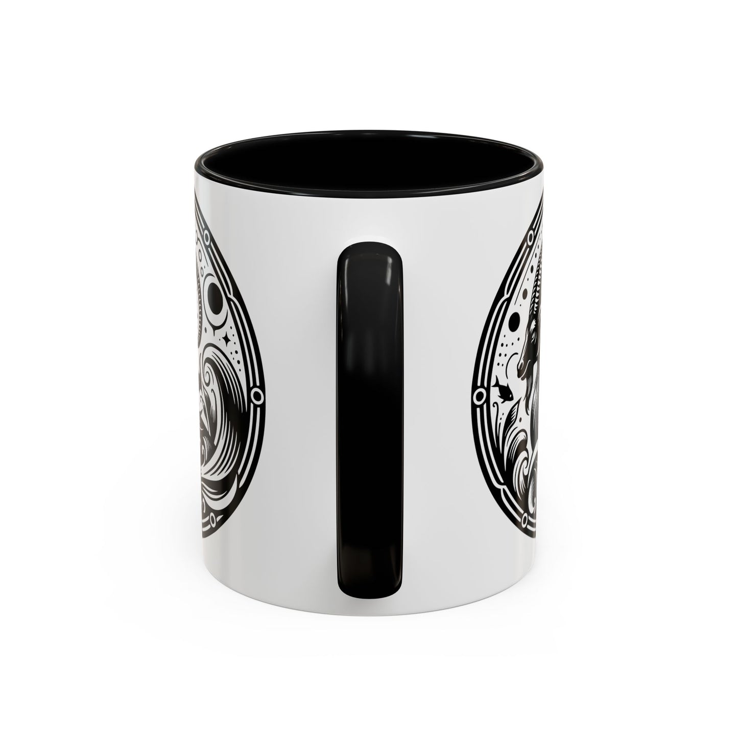 Astrological Black and White Accent Coffee Mug - Zodiac Sign, Horoscope Gift, Astrology Lovers, Unique Kitchen Decor, Cosmic Drinkware