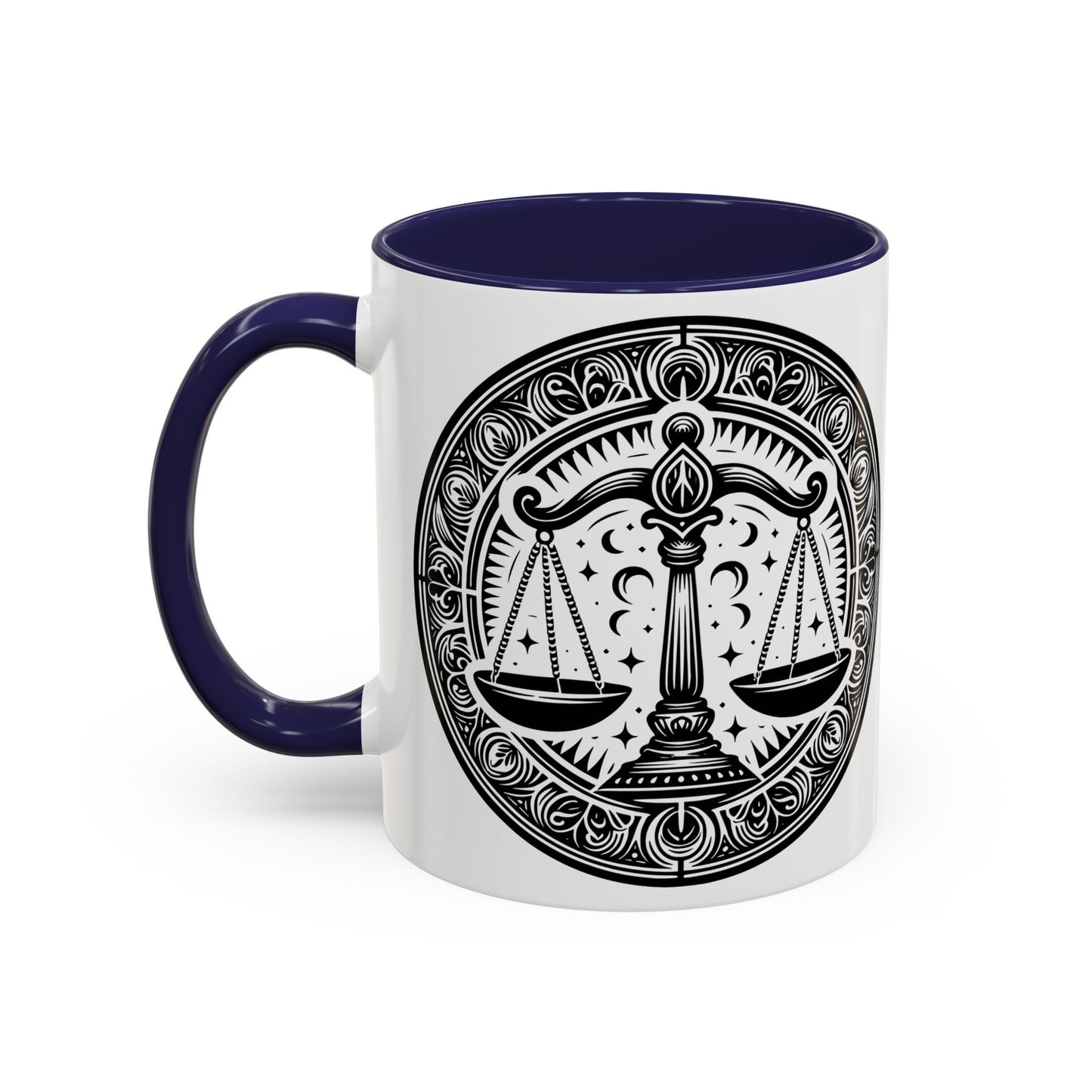 Justice Scale Accent Coffee Mug - Perfect Gift for Lawyers, Graduations, Law School, Legal Professionals, Motivational Decor