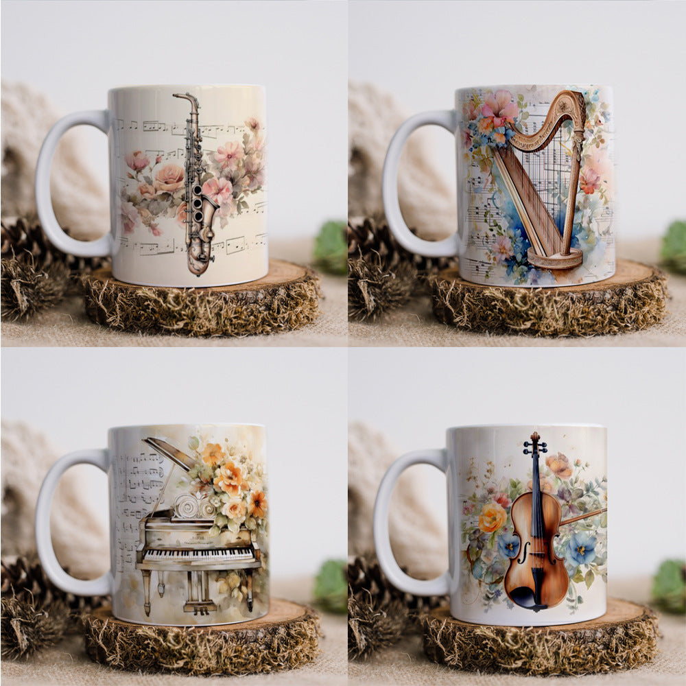 Tasse en céramique Thème de musique