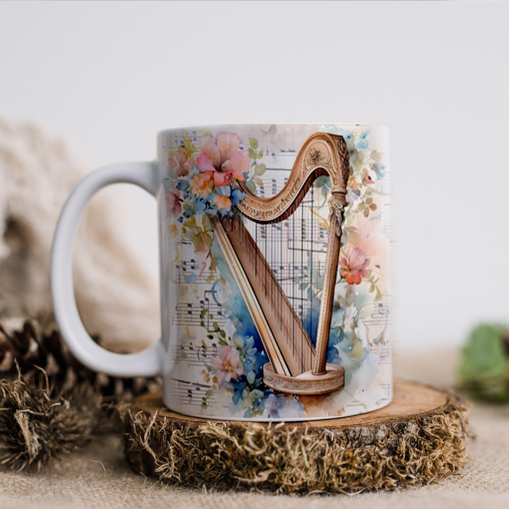 Tasse en céramique Thème de musique