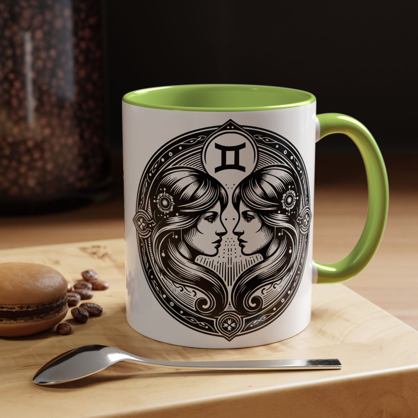 Zodiac Coffee Mug with Gemini Design, Astrology Gift Mug, Horoscope Coffee Cup, Unique Home Decor, Personalized Zodiac Mug