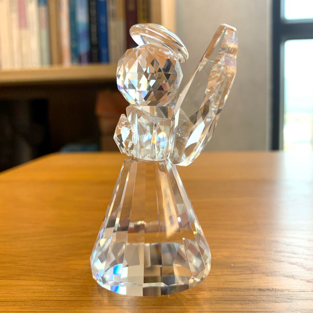 Transparent white crystal glass Angel Ornament
