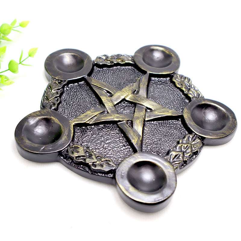Pentagonal Crystal Ball Star Base Ornaments Resin Crafts