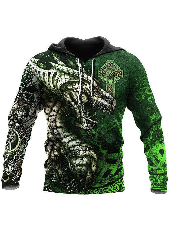 Fashion Street Trend Men's Viking Mythology Sweatshirt