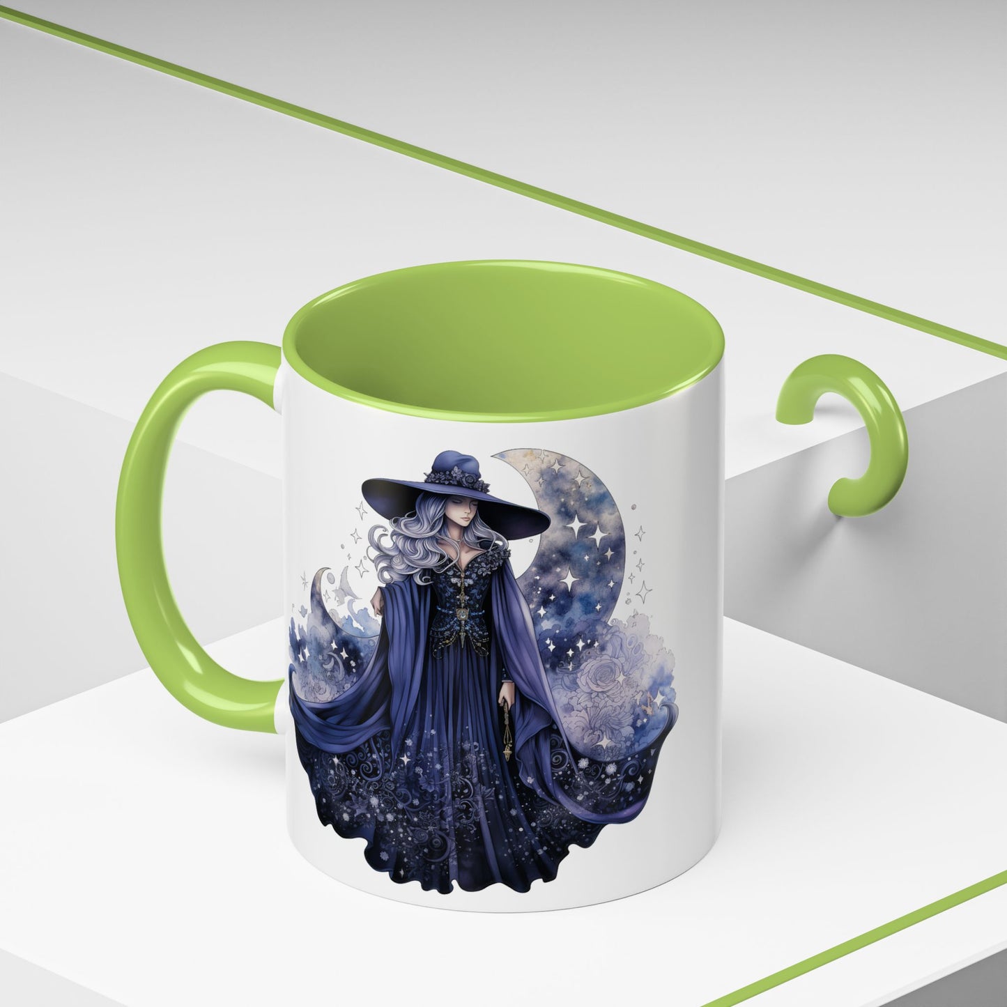 Mystical Sorceress Coffee Mug, Celestial Mug, Witch Coffee Cup, Astrology Drinkware, Enchanted Gift, Moon Phase Mug