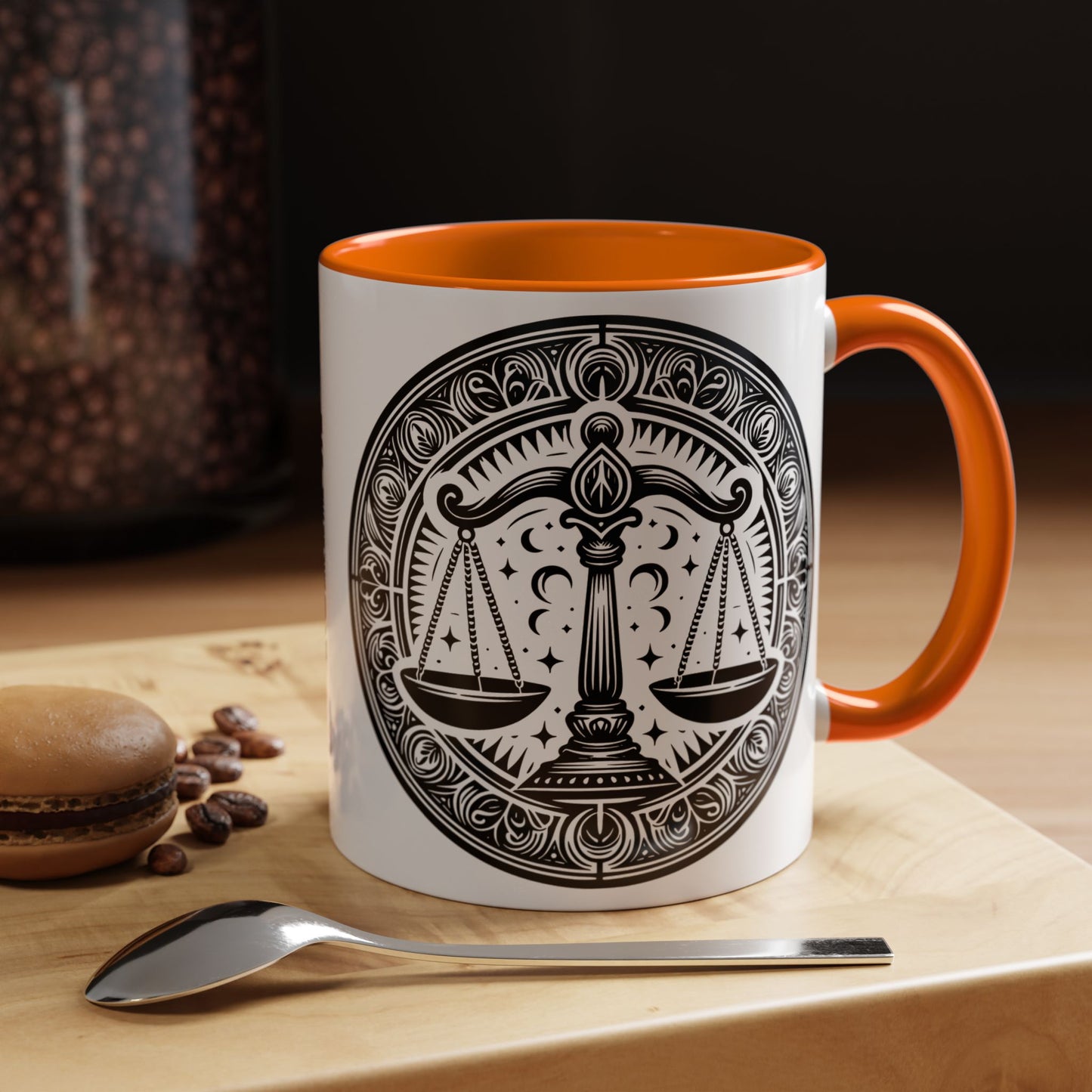 Justice Scale Accent Coffee Mug - Perfect Gift for Lawyers, Graduations, Law School, Legal Professionals, Motivational Decor