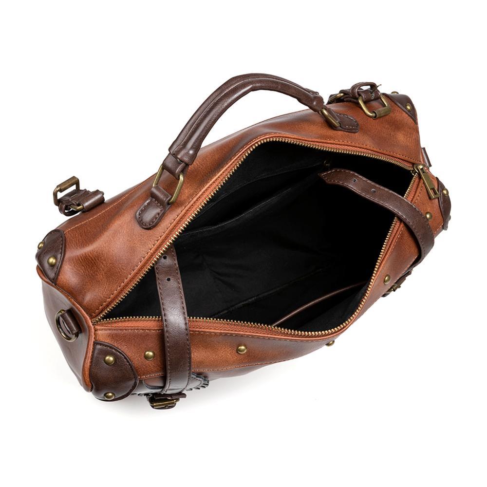 Medieval Retro Style Large-Capacity Contrast Color Bag