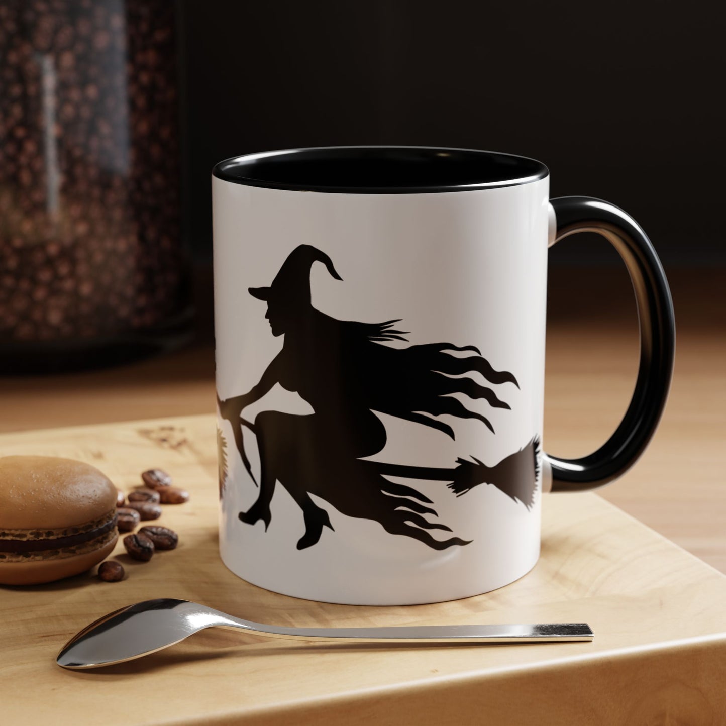 Witchy Accent Coffee Mug - Perfect for Halloween, Witch Enthusiasts, Cozy Nights, Themed Parties, Gift for Her, Magic Lovers