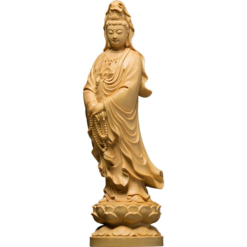 Statue de Bouddha Petite Feuille Boxwood